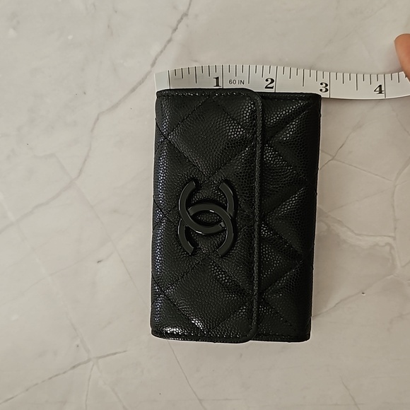 NEW AUTHENTIC Chanel Flap Cardholder Black - Picture 12 of 15